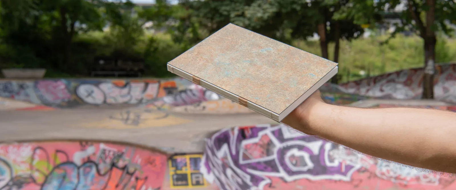 Notizbuch A5 Handgebunden History of Art aufgenommen auf das alte Harturm