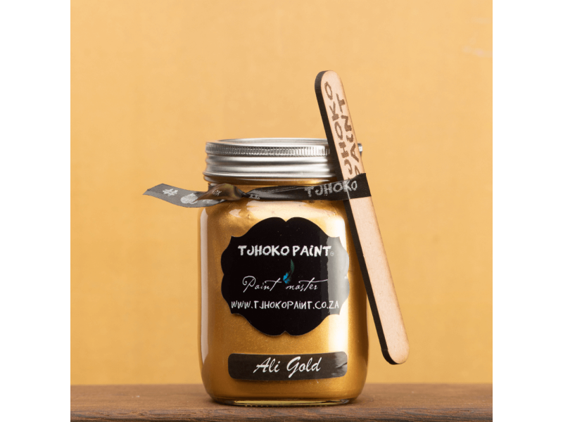Deckende Möbelfarbe für modernes Upcycling
Kalkfarbe Tjhoko Paint Ali Gold