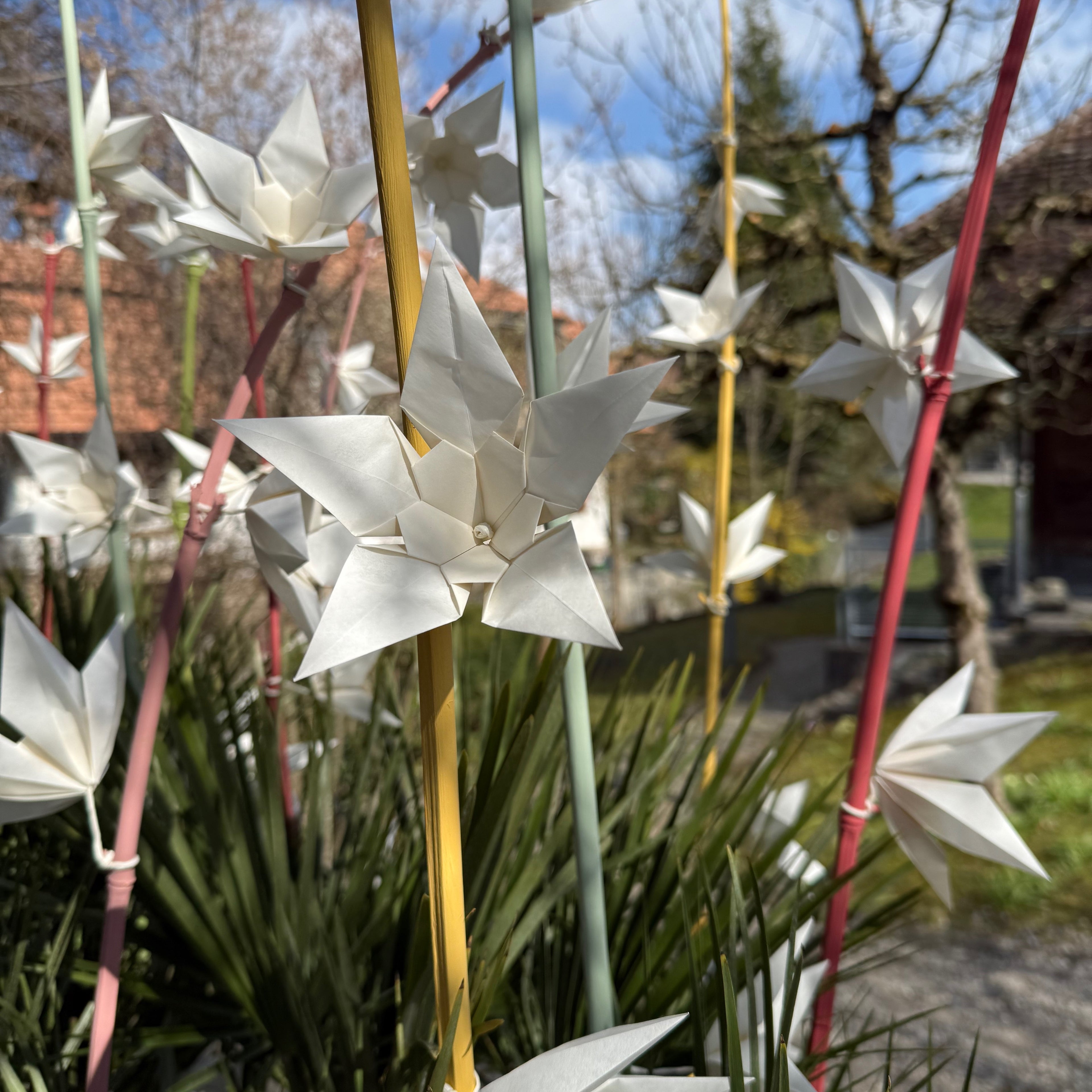 Bastelset Origami Blume der Ewigkeit "Osterbrunnen 26"