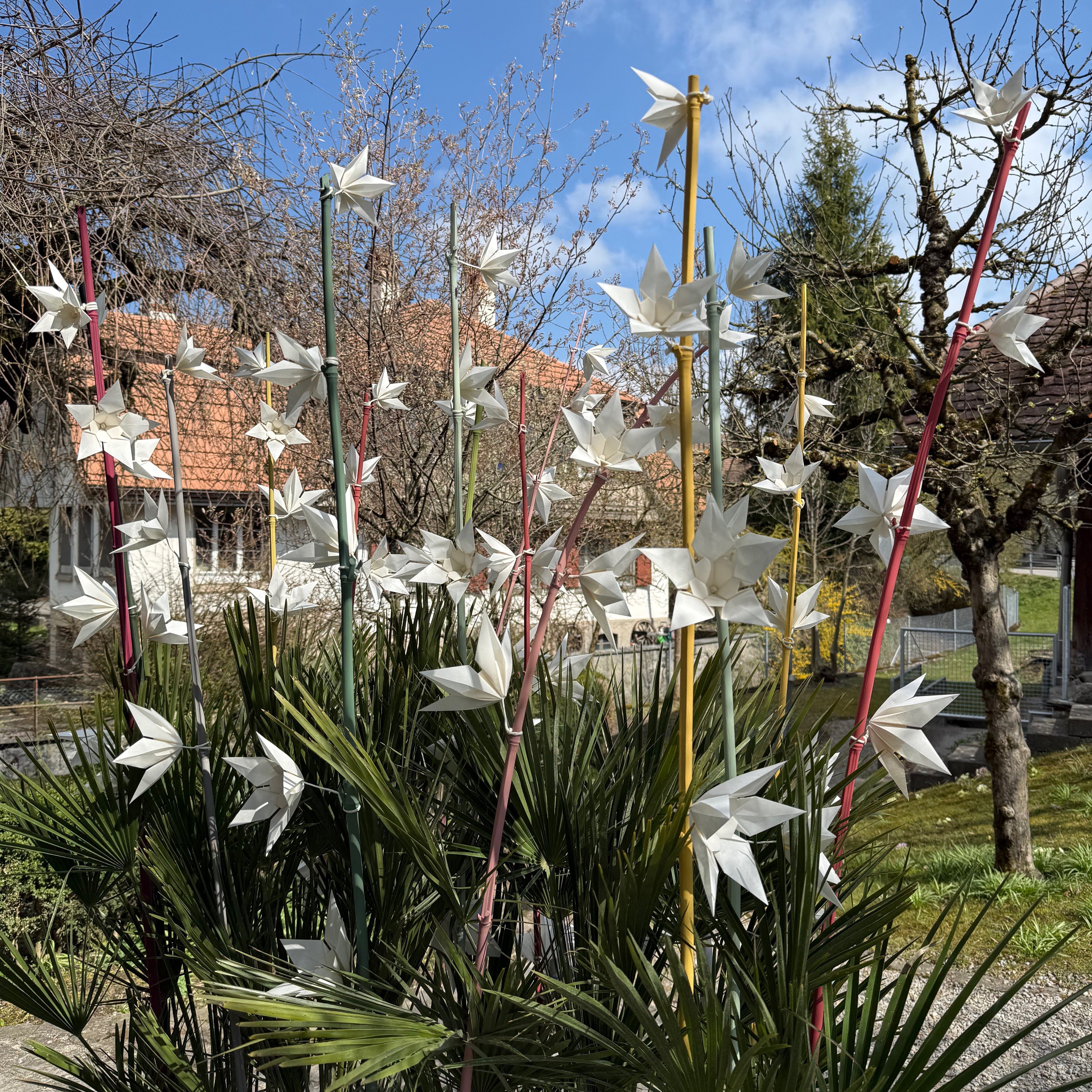 Bastelset Origami Blume der Ewigkeit "Osterbrunnen 26"