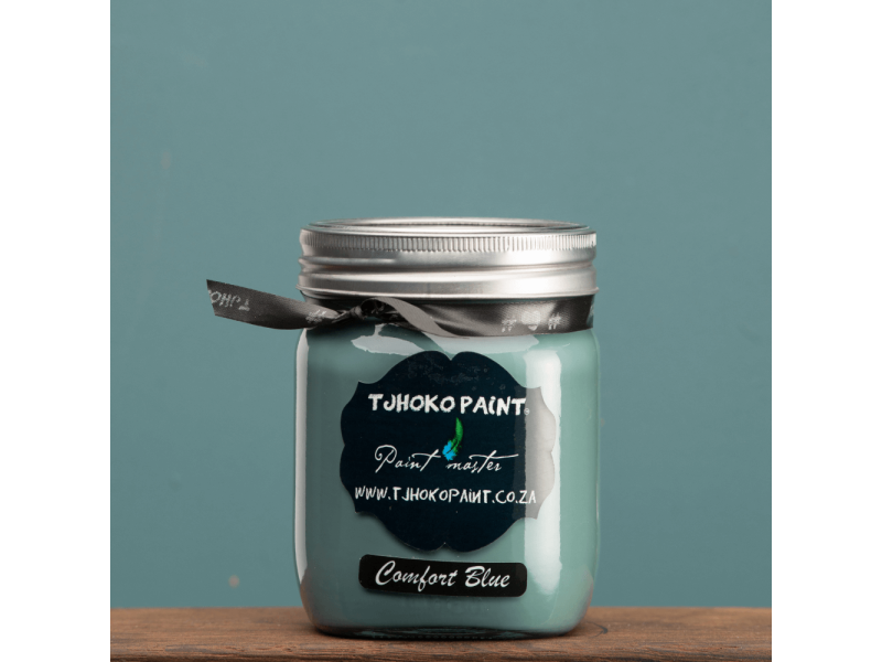 Deckende Möbelfarbe für modernes Upcycling
Kalkfarbe Tjhoko Paint Comfort Blue