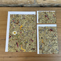 Grusskarten mit Kuvert A5, A6, A7 aus Naturmaterialien von Organoids Design Bergwiese mit Marguerite