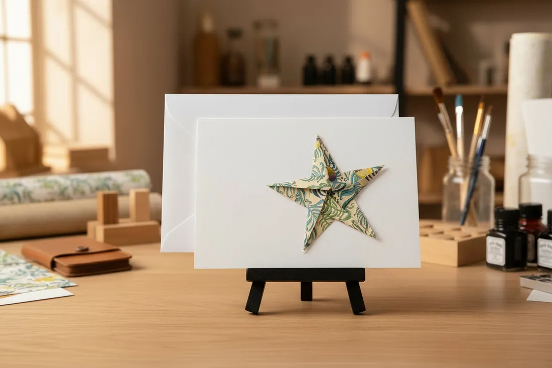 Origami Grusskarte Vogel