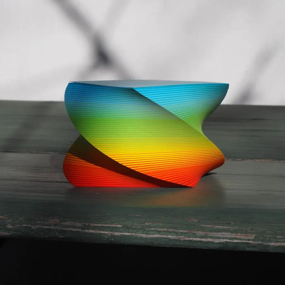 Twisted Block grün / blau